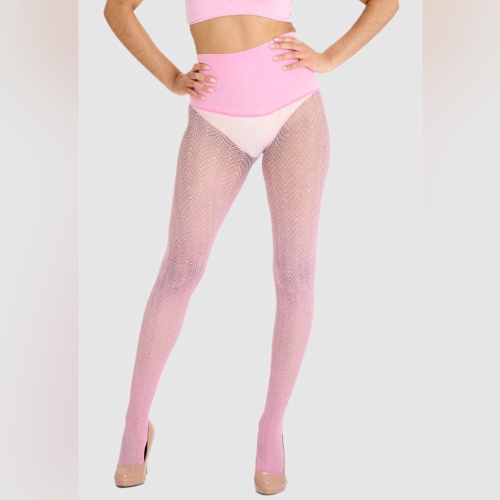 HEIST THE HERRINGBONE NET TIGHT SHERBET PINK SIZE SMALL (UK 10) NWT